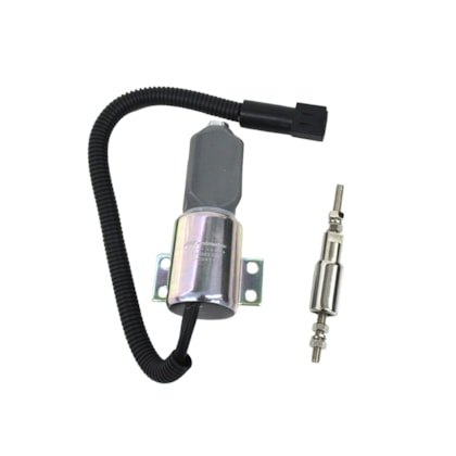 MIRADOR | TRA130805 | VALVULA SOLENOIDE 12V FORD/VW PARADA MOTOR CUMMINS (CONECTOR REDONDO) (4 FIOS)