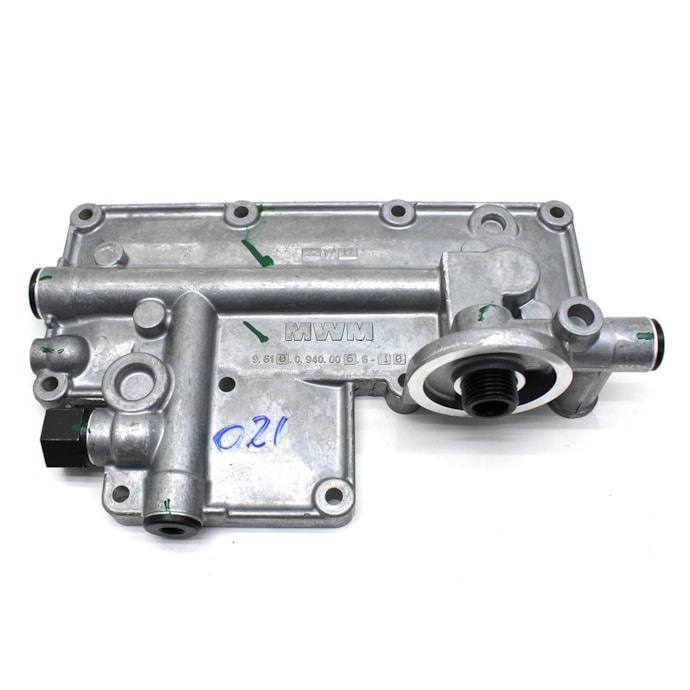 MWM | 961009400066E | CABECOTE FILTRO OLEO LUBRIFICANTE VW/FORD/AGRALE MOTOR MWM X10 4CIL/6CIL (SEM RADIADOR/RESFRIADOR)-268b33f3-cfc5-4b7b-a6ce-d7390b159d49