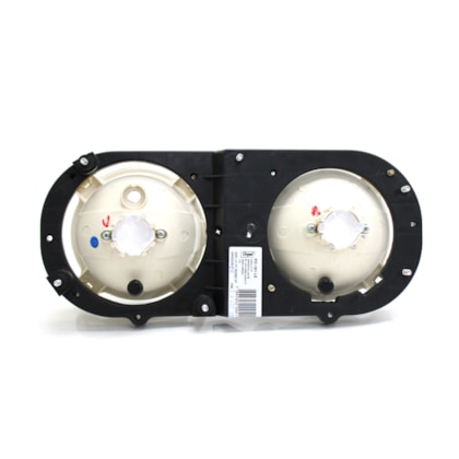 ORGUS | FD191LE | FAROL DUPLO REDONDO LE CARGO (2003 A 2006) POSICAO HORIZONTAL (LAMPADA H7)