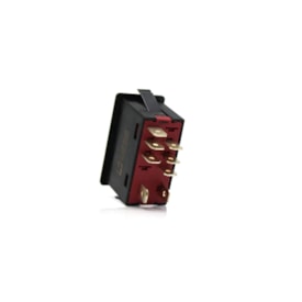 OSPINA | 021020 | INTERRUPTOR/BOTAO 12V/24V PISCA ALERTA/ADVERTENCIA 8 TERMINAIS FORD CARGO (86 A 05) F1000/F4000