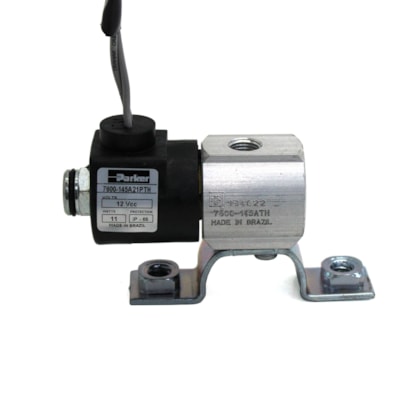 PARKER VALVULAS | 7600145ATH | VALVULA SOLENOIDE 12V VW (ROSCA 1/4 NPT) (CONECTOR RETANGULAR) (2 FIOS)