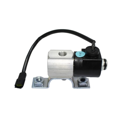 PARKER VALVULAS | 7600145TF | VALVULA SOLENOIDE 24V FORD/VW (ROSCA 1/4 NPT)  (PLUG RETANGULAR - CHICOTE 155MM) (2 FIOS)