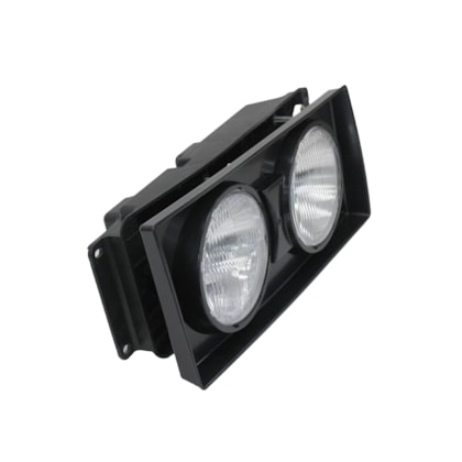PRADOLUX | PL70200122 | FAROL DUPLO REDONDO LD VW WORKER (2003 A 12/2006) (LAMPADA H1) (COM ARO E CARCACA PRETA) (LENTE POLICARBONATO)