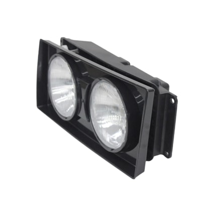 PRADOLUX | PL70200222 | FAROL DUPLO REDONDO LE VW WORKER (2003 A 12/2006) (LAMPADA H1) (COM ARO E CARCACA PRETA) (LENTE POLICARBONATO)