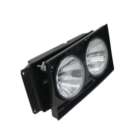 PRADOLUX | PL70200222 | FAROL DUPLO REDONDO LE VW WORKER (2003 A 12/2006) (LAMPADA H1) (COM ARO E CARCACA PRETA)