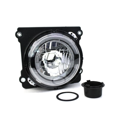 PRADOLUX | PL70360262 | FAROL PRINCIPAL REDONDO LE VW CONSTELLATION 2023.. MODELO MODERNO EURO 6 (PARA LAMPADA H4 + DRL LED BIVOLT ANGEL EYES)