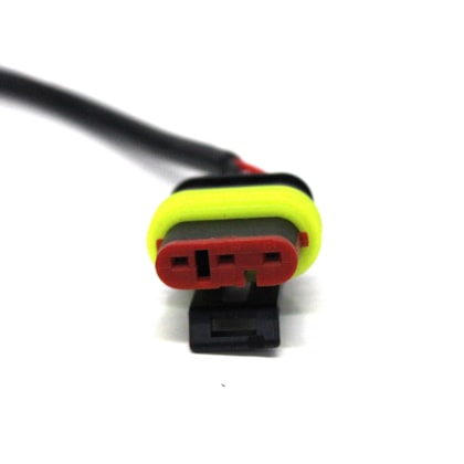 PRADOLUX | PL99810000 | CHICOTE COMPLETO COM CONECTOR 3 VIAS PARA LANTERNA PISCA/SETA FRONTAL VW (MODELO ADAPTACAO ANTIGO PARA MODERNO)