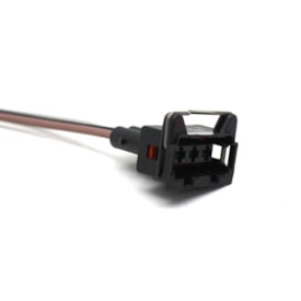 RAINHA DAS SETE | ETE7685 | CHICOTE COM CONECTOR 3 VIAS PARA SOQUETE PARA LAMPADA 2 POLOS 1034/1176 PARA LANTERNA PISCA/SETA MB ACCELO (REPARO RAPIDO) (USE SOQUETE ETE7489)