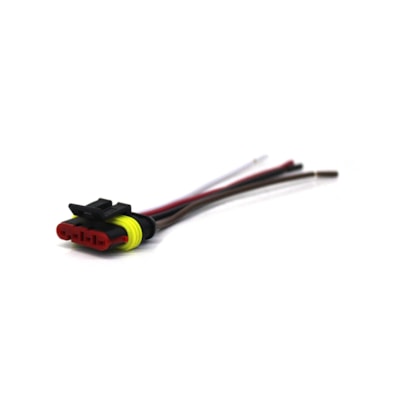 RAINHA DAS SETE | ETE7734 | CHICOTE 4 VIAS LANTERNA REDONDA LED BIVOLT SETA/FREIO CARRETA/IMPLEMENTO (135MM) (COR VERMELHO/AMARELO/CRISTAL) (REPARO RAPIDO) (ETE7734)
