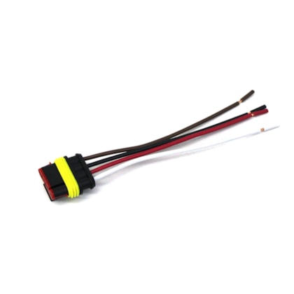 RAINHA DAS SETE | ETE7734 | CHICOTE 4 VIAS LANTERNA REDONDA LED BIVOLT SETA/FREIO CARRETA/IMPLEMENTO (135MM) (COR VERMELHO/AMARELO/CRISTAL) (REPARO RAPIDO) (ETE7734)