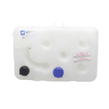 RESERPLASTIC | 000828 | RESERVATORIO/TANQUE EXPANSAO DAGUA RADIADOR MB ONIBUS OF1218/OF1417/OF1724 (COM ENTRADA/SAIDA INFERIOR) (MODELO TRAVESSEIRO) (COM SENSOR 000814 E TAMPAS 000386/000388)