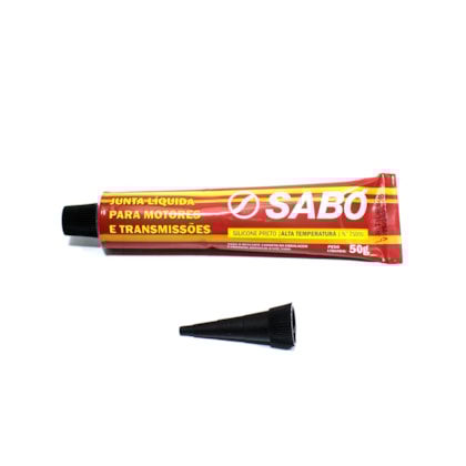 SABO | 75000 | COLA/SILICONE PRETO/BLACK 50GR (-60º A 250º)MB