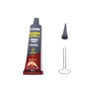 SABO | 75600 | COLA/SILICONE CINZA 85GR +340º (ALTA PERFORMANCE)