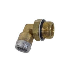 SBU | 26071222GC | CONEXAO/COTOVELO 90 GRAUS M22X1,5 (ENGATE RAPIDO PARA TUBO TECALON 12X9)  (ROSCA GIRATORIA)