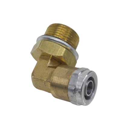SBU | 26071222GC | CONEXAO/COTOVELO 90 GRAUS M22X1,5 (ENGATE RAPIDO PARA TUBO TECALON 12X9)  (ROSCA GIRATORIA)