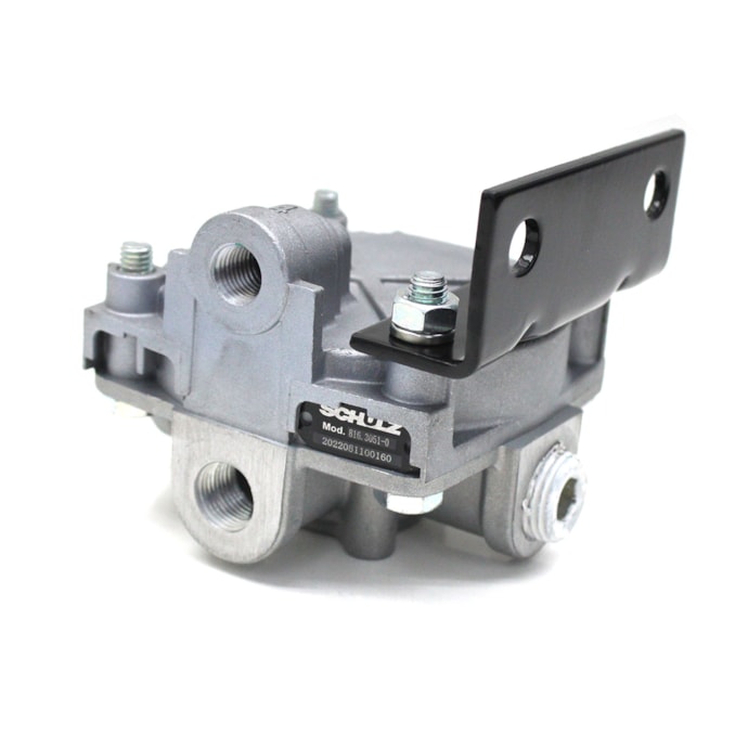 SCHULZ | 81630510 | VALVULA RELE FORD/VW (ROSCA PARA CONEXOES 3/8 NPT + 1/2 NPT + 1/4 NPT) (COM SUPORTE FURO M10)-e7eb12d3-aa1a-4016-aa75-f2da7c29eeff