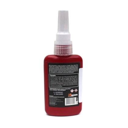SIEGER | 048069 | COLA/TRAVA ROSCA VERMELHO 50GR (40 GRAUS A 150 GRAUS) (TORQUE ALTO)
