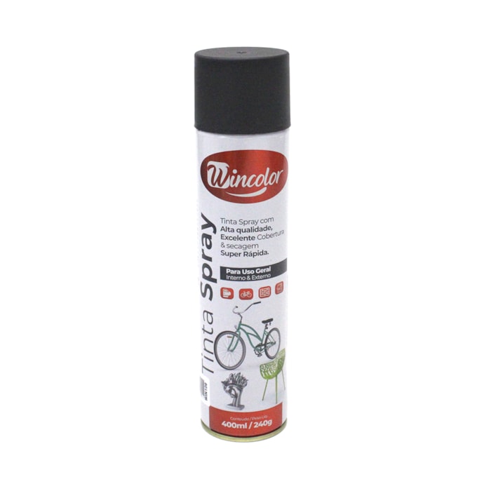 SIEGER | 048242 | TINTA SPRAY WINCOLOR PRETO FOSCO 400ML-e1a48493-86d5-42f8-a788-e21b43eabd88