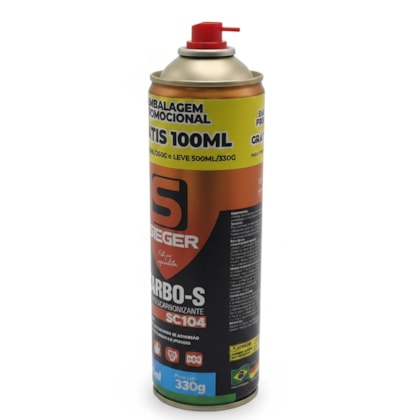 SIEGER | SC104 | SPRAY DESCARBONIZANTE SC104 PARA LIMPEZA DE PECAS ALUMINIO/METAIS - 500ML