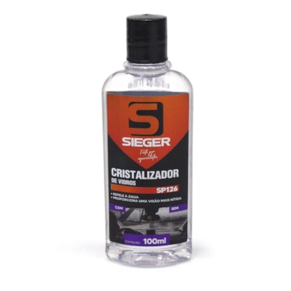 SIEGER | SP126 | CRISTALIZADOR DE VIDROS/PARABRISA SP126 100ML