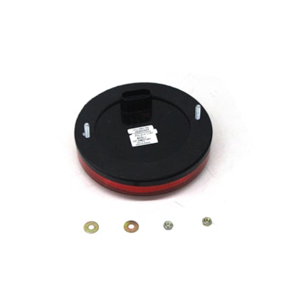SINALSUL | 2031 | LANTERNA REDONDA LED BIVOLT SETA/FREIO CARRETA/IMPLEMENTO (135MM) (COR VERMELHO/AMARELO)