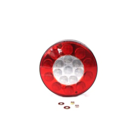 SINALSUL | 2038063050.421 | LANTERNA REDONDA LED BIVOLT SETA/FREIO/LUZ RE CARRETA/IMPLEMENTO 5 VIAS (135MM) (COR VERMELHO/AMARELO/CRISTAL) (USE CHICOTE TC1051088)