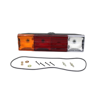 SINALSUL | CC4513405AB | LANTERNA TRASEIRA TRICOLOR LE FORD CARGO MODERNO | MB ACCELO/ATEGO/HPN 1620 (COM VIGIA/LUZ PLACA) (COM CONECTOR/PLUG RETANGULAR 5 VIAS)