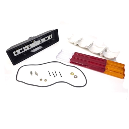 SINALSUL | CC4513405AB | LANTERNA TRASEIRA TRICOLOR LE FORD CARGO MODERNO | MB ACCELO/ATEGO/HPN 1620 (COM VIGIA/LUZ PLACA) (COM CONECTOR/PLUG RETANGULAR 5 VIAS)