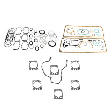 SPAAL | 48404ORBI | JG JUNTAS MOTOR COMPLETO MB MOTOR OM457LA (COM JUNTA PARA CABECOTE COM REBAIXO) (JUNTA BORRACHA PARA TAMPA PLASTICA)