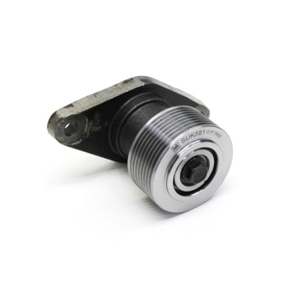 SUK PARTS | SUK581 | SUPORTE COMPLETO COM POLIA ESTRIADA E PARAFUSO BOMBA COMBUSTIVEL FORD CARGO NOVO PANDA