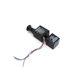 UETA | U059 | BOTAO PISCA ALERTA/EMERGENCIA ALTERNADO COM DUPLO COMANDO COM LUZ PILOTO APLICACAO ONIBUS/GUINCHOS (4 FIOS COM SUPORTE/PELE) (24V)