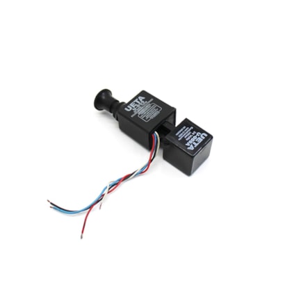 UETA | U059 | BOTAO PISCA ALERTA/EMERGENCIA ALTERNADO COM DUPLO COMANDO COM LUZ PILOTO APLICACAO ONIBUS/GUINCHOS (4 FIOS COM SUPORTE/PELE) (24V)