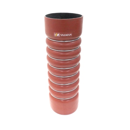 VALMAN | VMM70083 | MANGUEIRA INTERCOOLER 110X110X340MM LADO QUENTE MB 1630 SILICONE VERMELHO 8 ANEIS