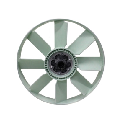 VALPEC | DC458C617AA | CONJUNTO HELICE PLASTICO 9PAS COM ARO COM VISCOSA FORD CARGO NOVO PANDA MOTOR CUMMINS SERIE ISC