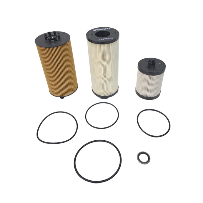 VOLVO | 24265543 | KIT FILTROS LUBRIFICANTE/DIESEL/RACOR VOLVO VM290/VM360 MOTOR D08K EURO 6 (24063084 + 24275477 + 24275463)-d0c16cc4-b10a-46fc-b825-0ad45d24123a
