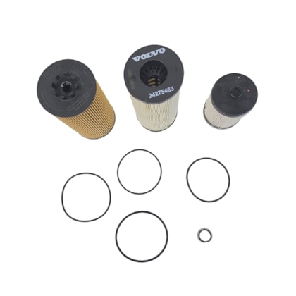 VOLVO | 24265543 | KIT FILTROS LUBRIFICANTE/DIESEL/RACOR VOLVO VM290/VM360 MOTOR D08K EURO 6 (24063084 + 24275477 + 24275463)