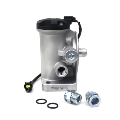 WEGA FILTROS | CBW0017 | CABECOTE COM BOMBA ELETRICA 12V FILTRO DIESEL/RACOR SEPARADOR DAGUA VW 15180E/17180E (ROSCA 1-14) (SISTEMA ESFERA) (SEM FILTRO)